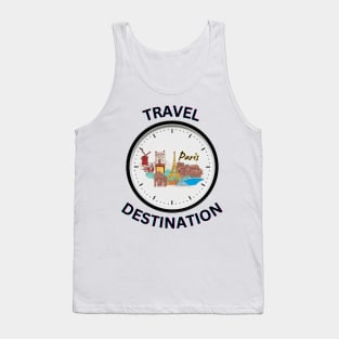 Travel to Paris Tank Top